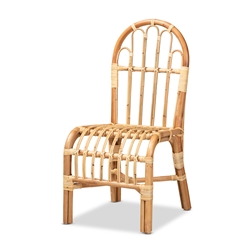 Baxton Studio Athena Modern and Contemporary Natural Finished Rattan Chair